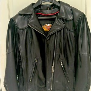 Gorgeous Fringed Woman’s Leather Harley Davidson. Worn Once.